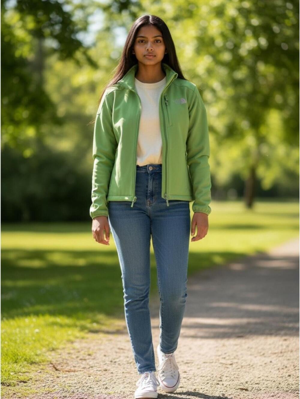 🍏 The North Face Lightweight Jacket Green Activewear Spring Coat Woman M